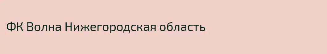 ФК Волна Нижегородская область